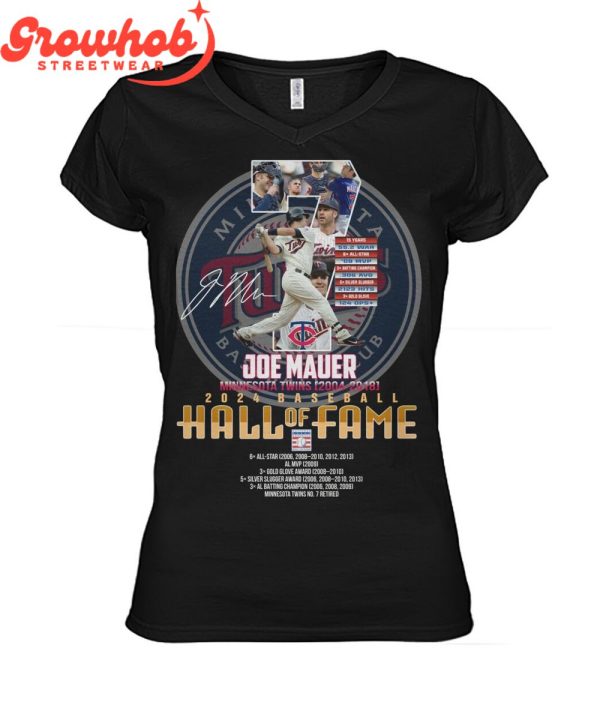 Minnesota Twins Joe Mauer 2024 Hall Of Fame T-Shirt