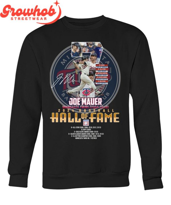 Minnesota Twins Joe Mauer 2024 Hall Of Fame T-Shirt