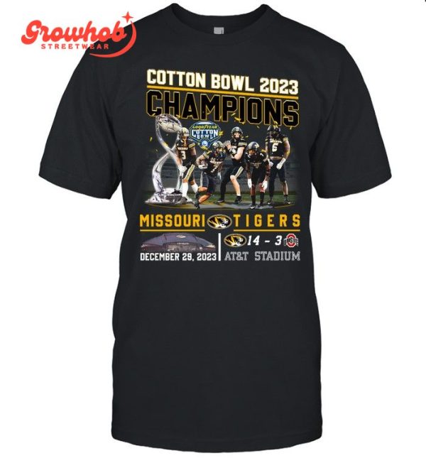 Missouri Tigers Cotton Bowl 2023 Champions Celebration T-Shirt