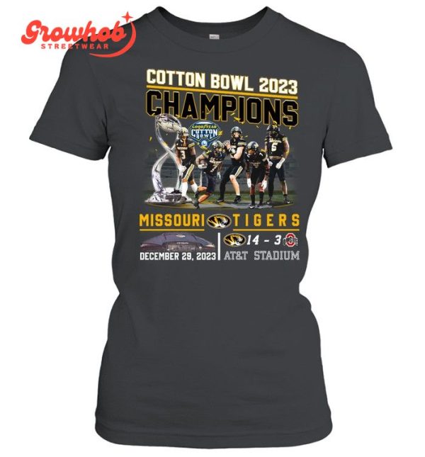 Missouri Tigers Cotton Bowl 2023 Champions Celebration T-Shirt