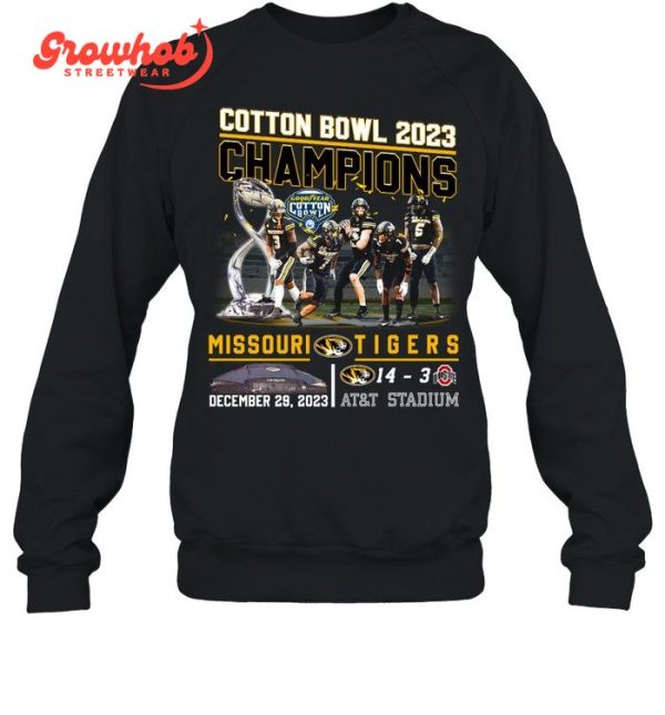 Missouri Tigers Cotton Bowl 2023 Champions Celebration T-Shirt