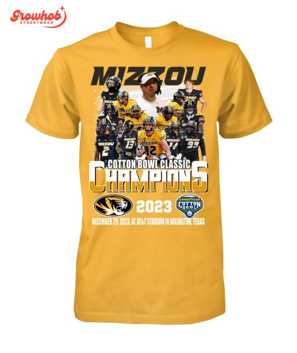 Missouri Tigers Cotton Bowl Classic 2023 Champions Fan T-Shirt