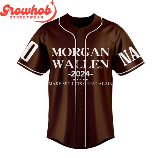 Morgan Wallen For President 2024 Personalized Baseball Jersey Brown