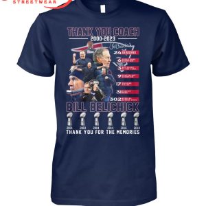 New England Patriots Bill Belichick 2000-2023 Memories T-Shirt