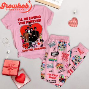 New Kids On The Block Valentine Fleece Pajamas Set Pink