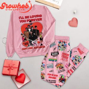 New Kids On The Block Valentine Fleece Pajamas Set Pink
