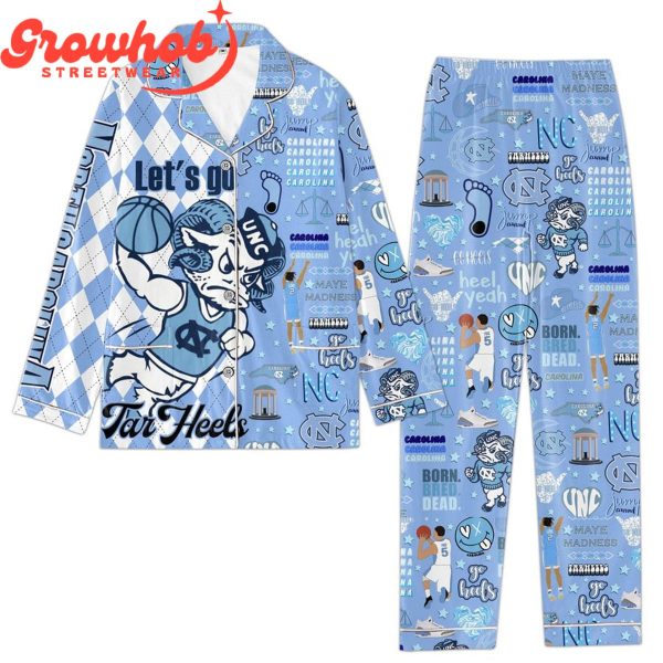 North Carolina Tar Heels Fan Blue Polyester Pajamas Set