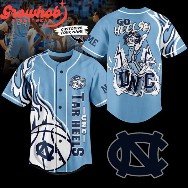 North Carolina Tar Heels Go Heels Personalized Baseball Jersey