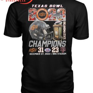 Oklahoma State Cowboys 2023 Texas Bowl Champions Fan T-Shirt