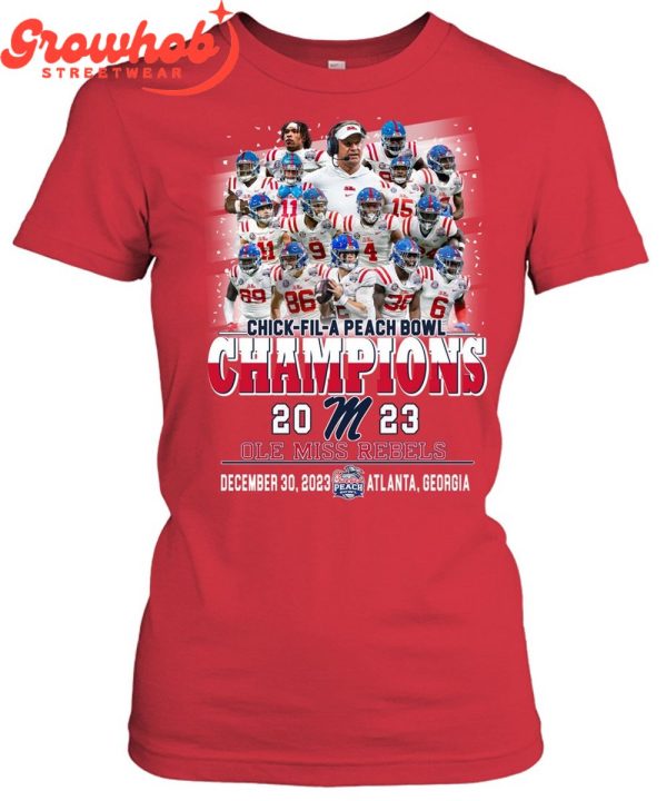 Ole Miss Rebels Chick-Fil-A Peach Bowl Champions 2023 Fan T-Shirt