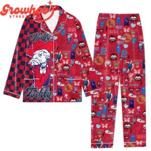 Ole Miss Rebels Hotty Toddy Basketball Polyester Pajamas Set