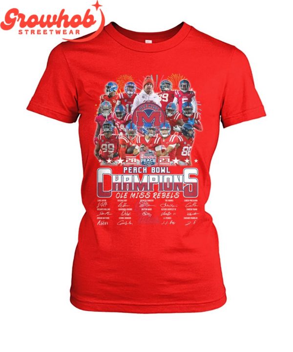 Ole Miss Rebels Peach Bowl Champions 2023 T-Shirt