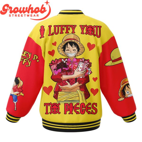 One Piece Valentine Luffy You To Pieces Baseball Jacket