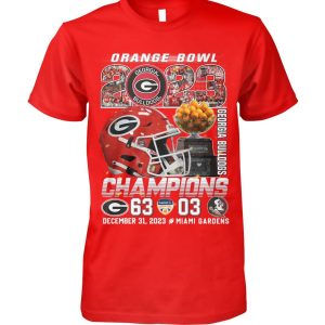 Orange Bowl Champions 2023 Georgia Bulldogs Fan T-Shirts