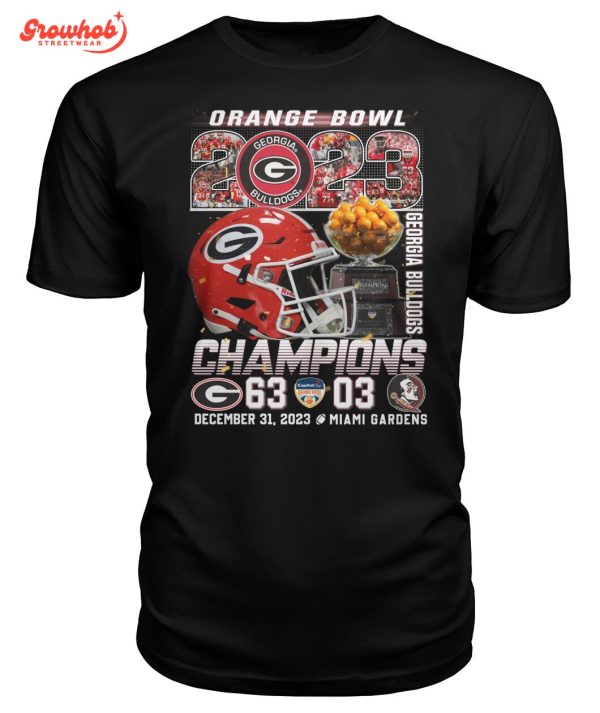 Orange Bowl Champions 2023 Georgia Bulldogs Fan T-Shirts