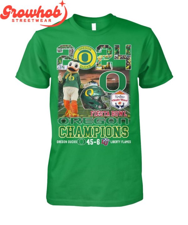 Oregon Ducks 2024 Fiesta Bowl Champions T-Shirt