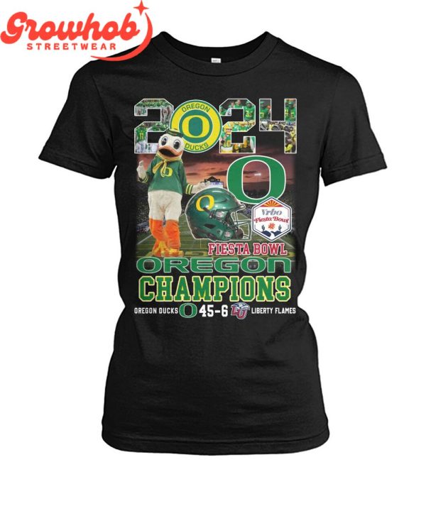 Oregon Ducks 2024 Fiesta Bowl Champions T-Shirt