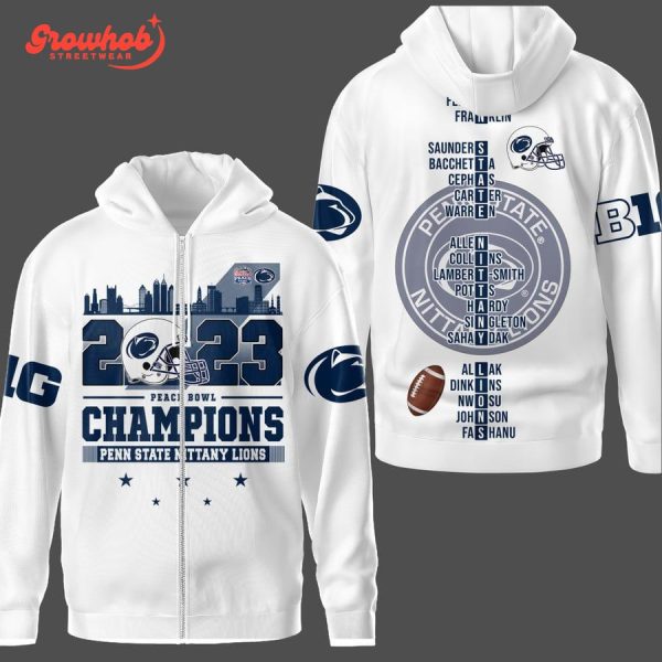 Penn State Nittany Lions Peach Bowl Champ Hoodie Shirts White Version