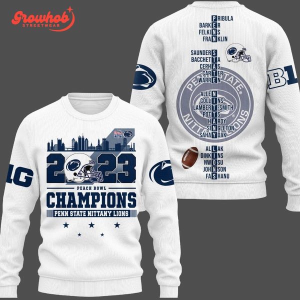 Penn State Nittany Lions Peach Bowl Champ Hoodie Shirts White Version