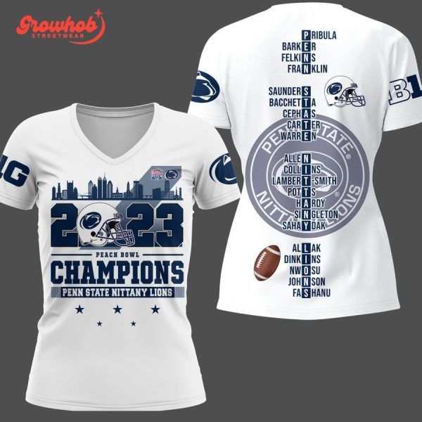 Penn State Nittany Lions Peach Bowl Champ Hoodie Shirts White Version