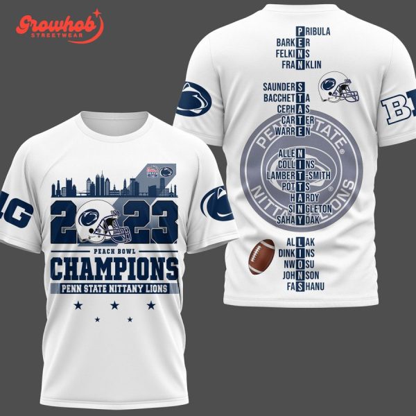 Penn State Nittany Lions Peach Bowl Champ Hoodie Shirts White Version