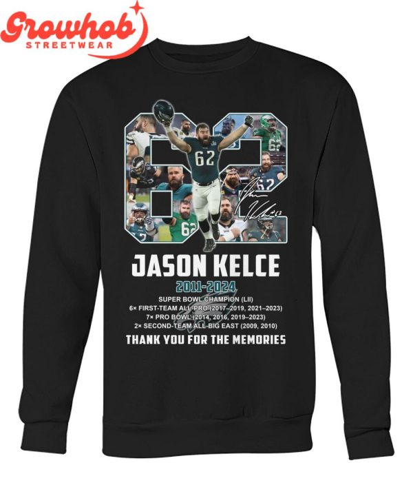 Philadelphia Eagles Jason Kelce Thank You 2011-2024 T-Shirt