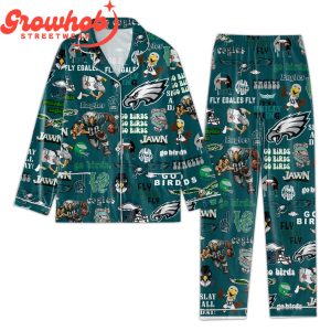 Philadelphia Eagles Philly Thing Polyester Pajamas Set Green
