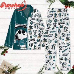 Philadelphia Eagles  Snoopy Polyester Pajamas Set