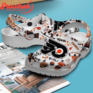 Philadelphia Flyers Eat Up Crocs Clogs White Design