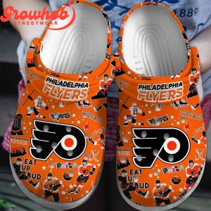 Philadelphia Flyers Eat Up Orange Version Crocs Clogs