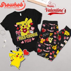Pokemon Pikachu Choose Valentine Fever Fleece Pajamas Set Long Sleeve