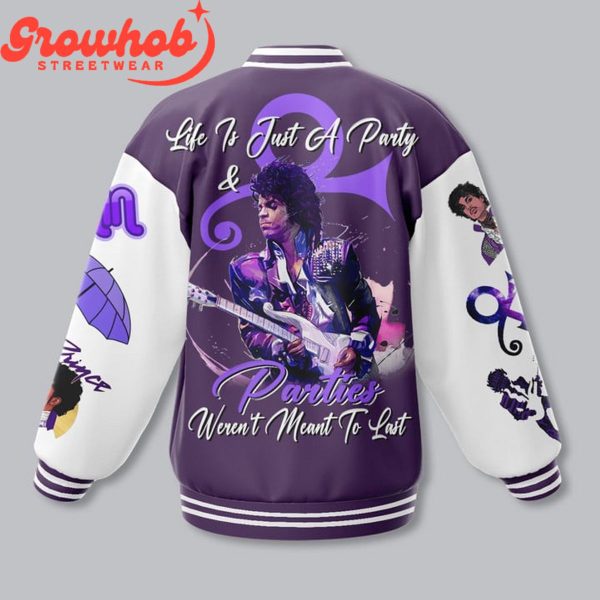 Prince Party Not Mean To Lase Baseball Jacket
