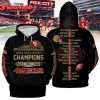 San Francisco 49er NFC 2023 Champs Letter Hoodie Shirts Black