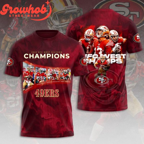 San Francisco 49ers 2023 NFC Champions Red Hoodie Shirts