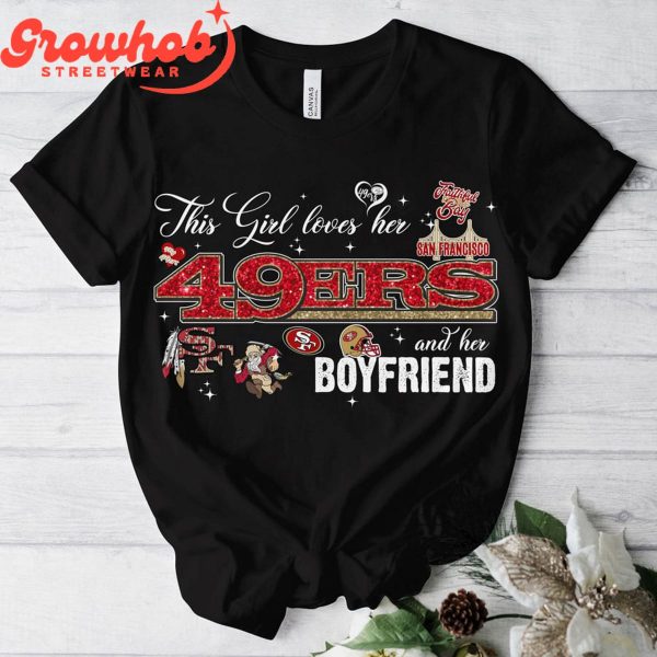 San Francisco 49ers Boyfriend Valentine Fan Couple T-Shirt