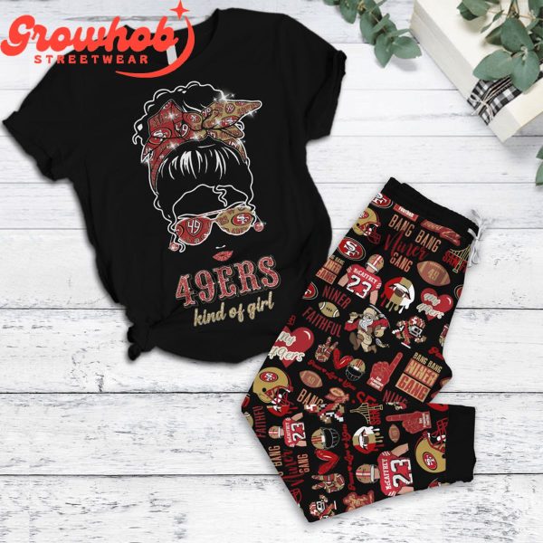 San Francisco 49ers Girls Fleece Pajamas Set