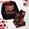 San Francisco 49ers I Love Valentine Pink Fleece Pajamas Set Long Sleeve