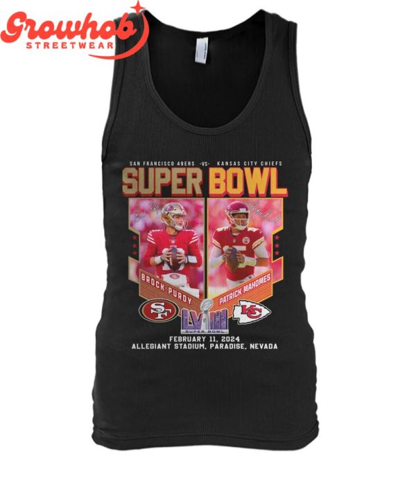 San Francisco 49ers Kansas City Chiefs Super Bowl T-Shirt
