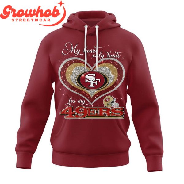San Francisco 49ers My Heart Valentine Fan Couple T-Shirt