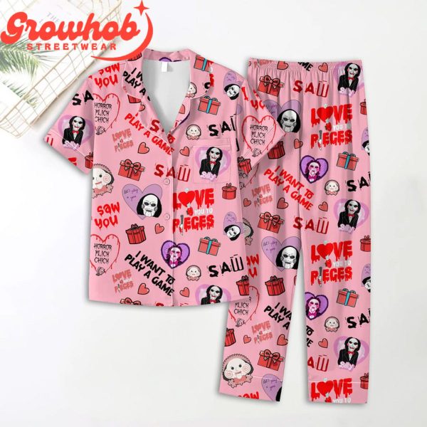 Saw Horror Valentine Polyester Pajamas Set