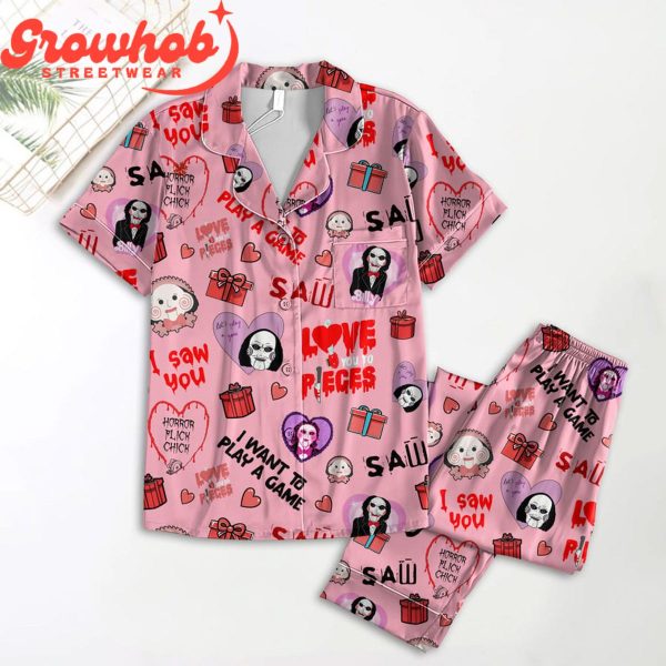 Saw Horror Valentine Polyester Pajamas Set