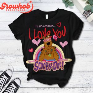Scooby-Doo I Love You Valentine Fleece Pajamas Set Black Version