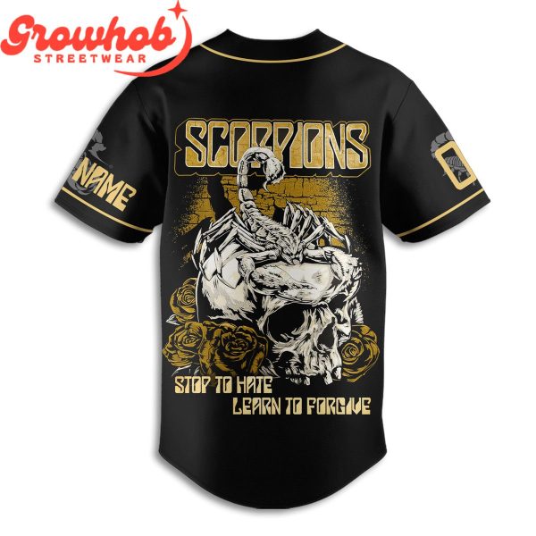 Scorpions Stop To Hate Personalized Baseball Jersey