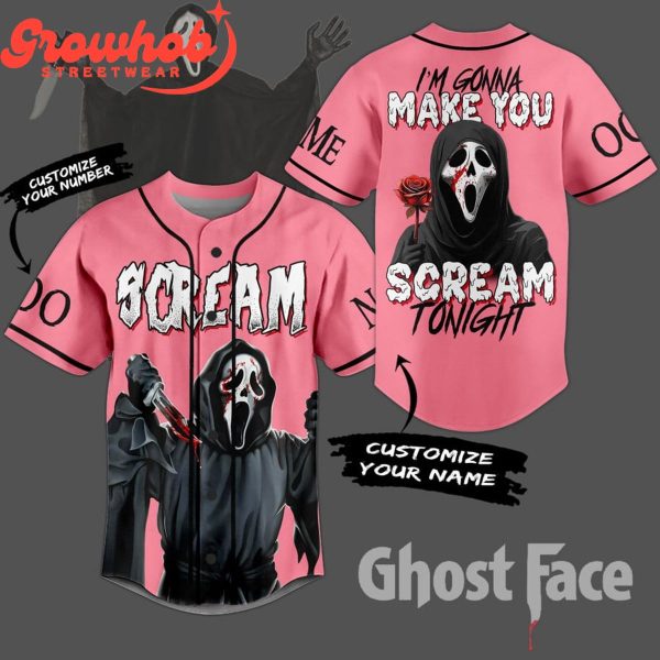 Scream Ghostface Valentine Personalized Baseball Jersey