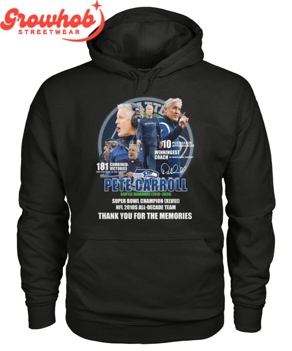 Seattle Seahawks Pete Carroll Coach Legend T-Shirt