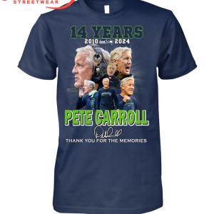 Seattle Seahawks Pete Carroll Coach Legend T-Shirt