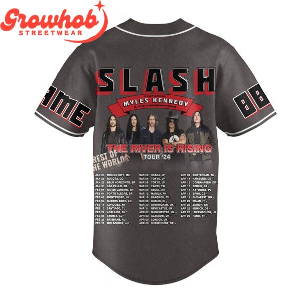 Slash The River Is Rising Tour 2024 Personalized Baseball Jersey