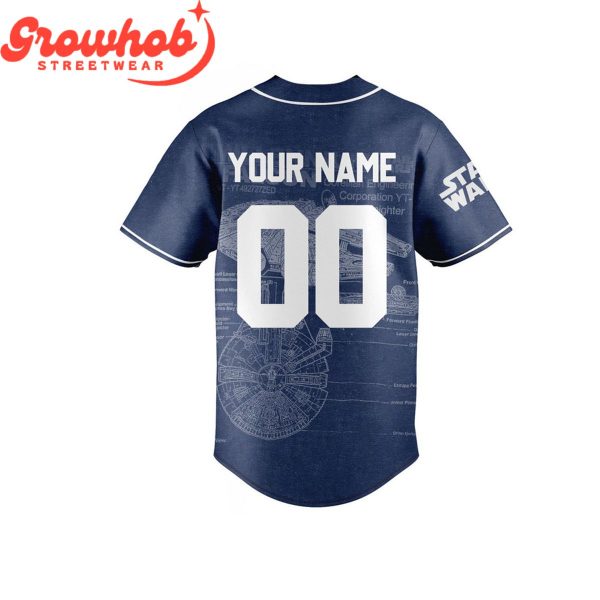 Star Wars Deep Blue Personalized Baseball Jersey