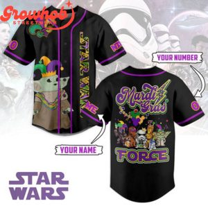 Star Wars Mardi Gras Force Personalized Baseball Jersey