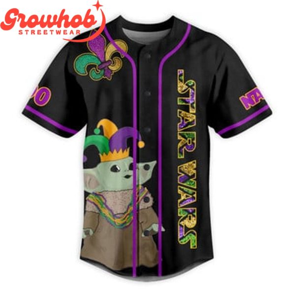 Star Wars Mardi Gras Force Personalized Baseball Jersey